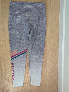 Peloton Grey & White Heather Active Leggings with Subtle Sparkle